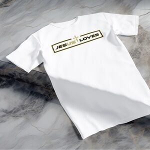 Men’s Shirt Jesus Loves Us Christian Faith T-Shirt